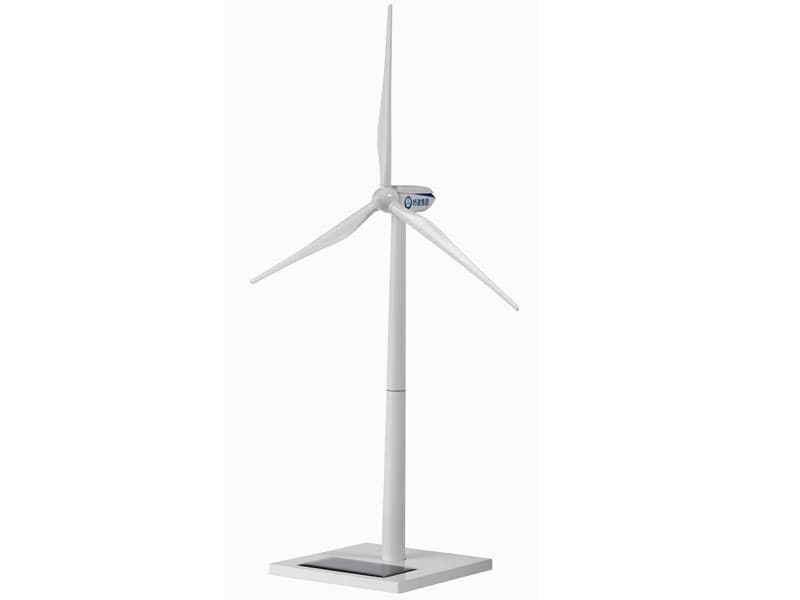 Zinc alloy and ABS plastic blades Solar Wind Turbine Model